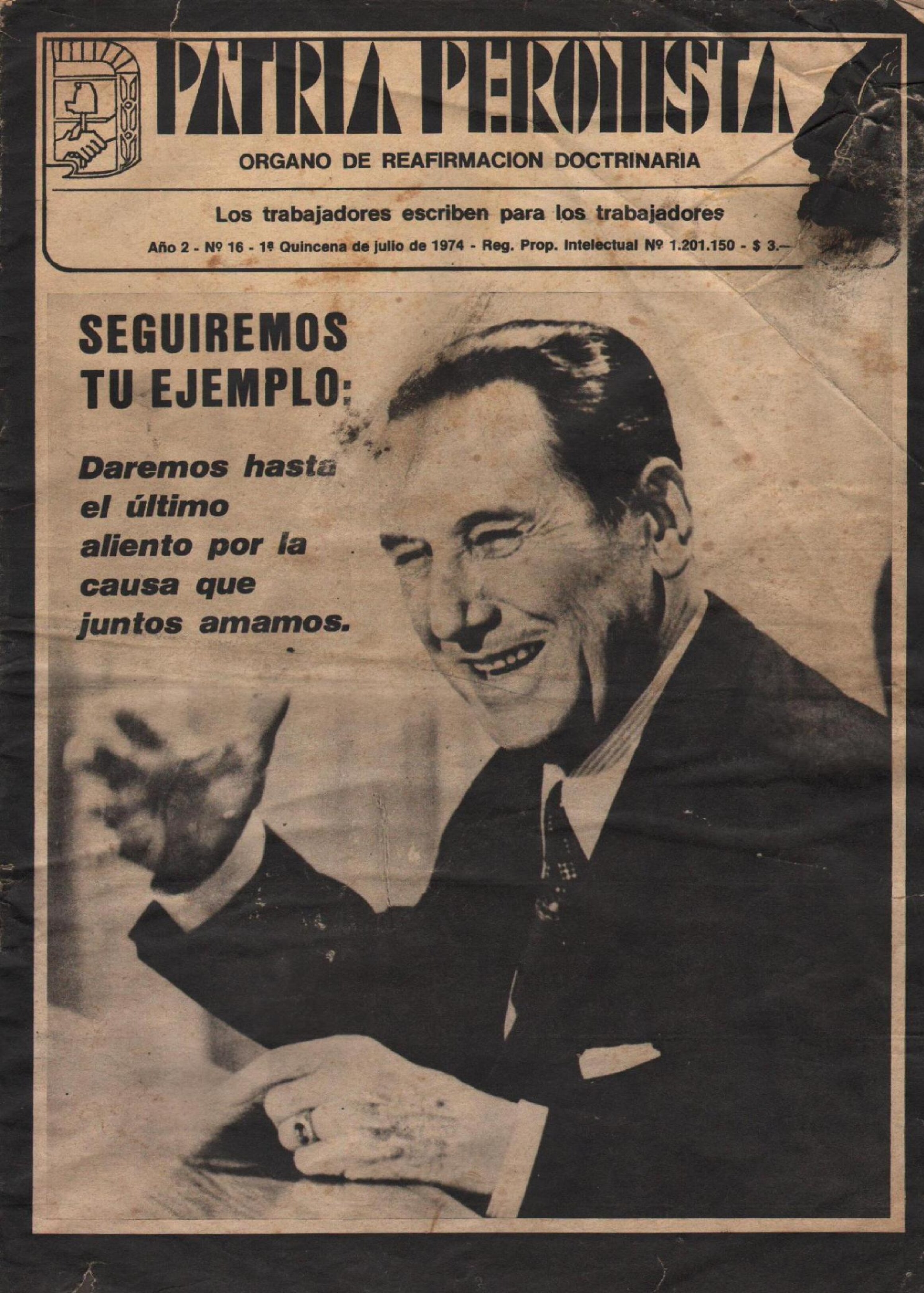 Patria Peronista N° 16 Año 2