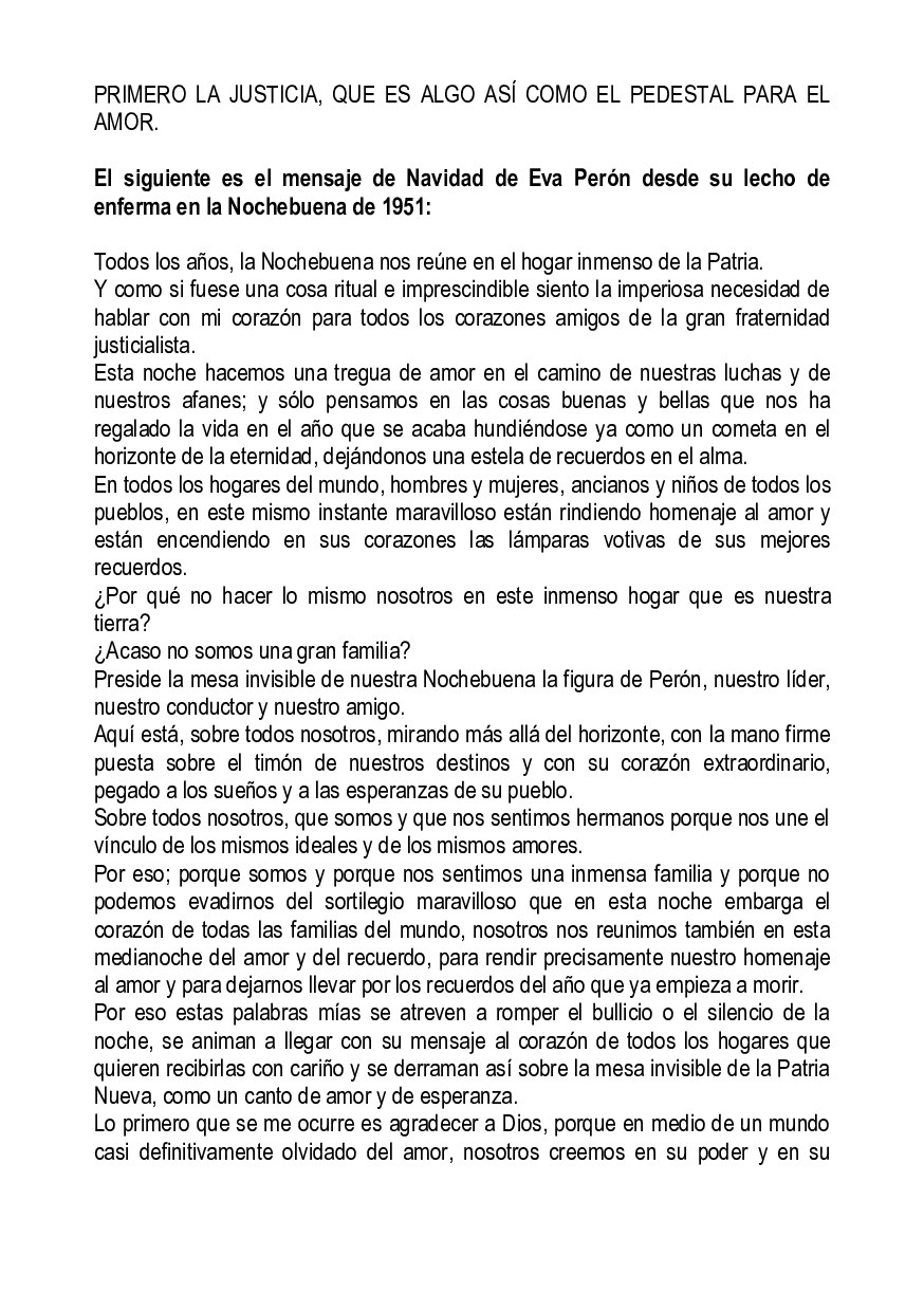 Discurso Evita Navidad 1951