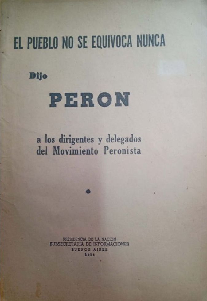 El Pueblo no se equivoca nunca